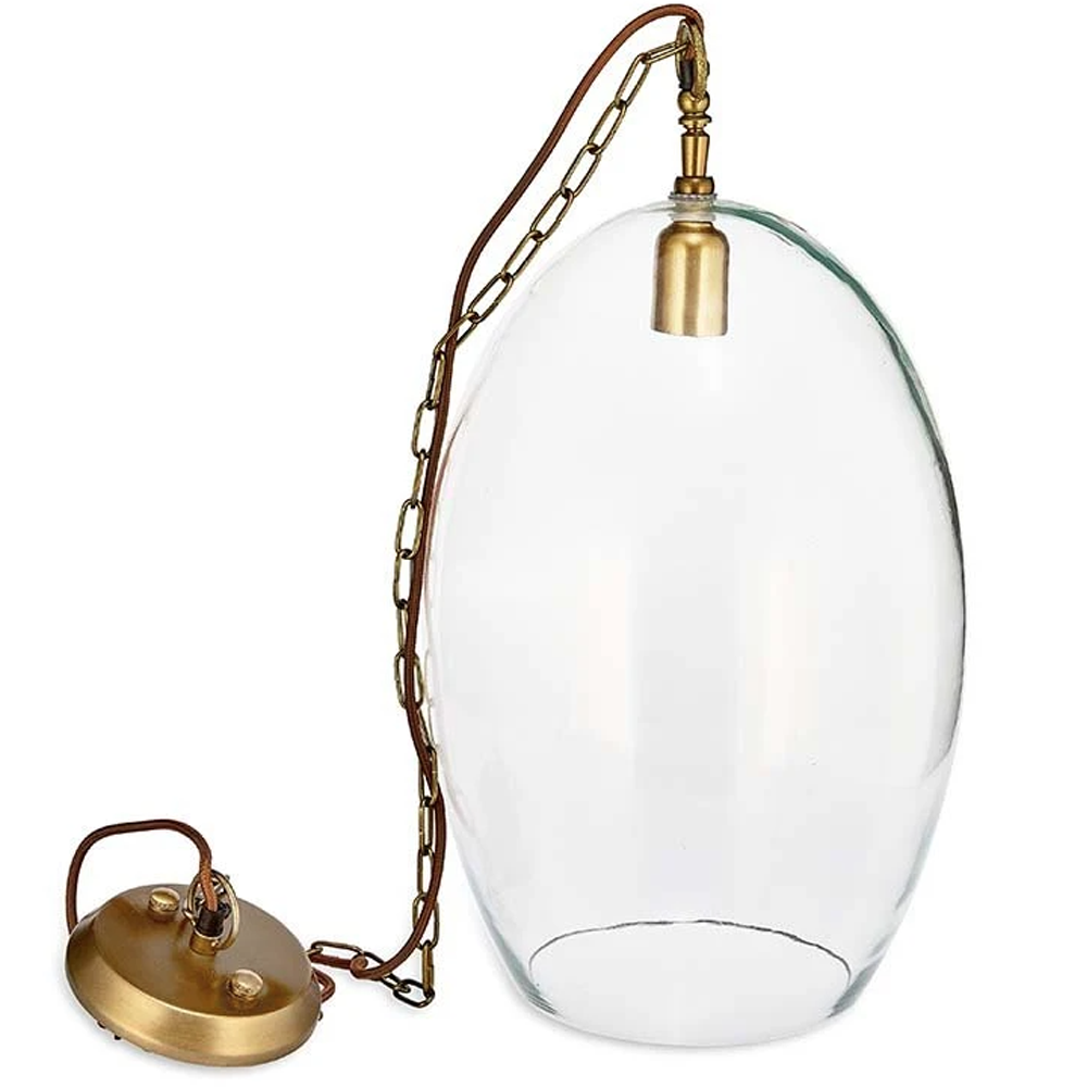 Nkuku Otoro Glass Pendant Small Oval